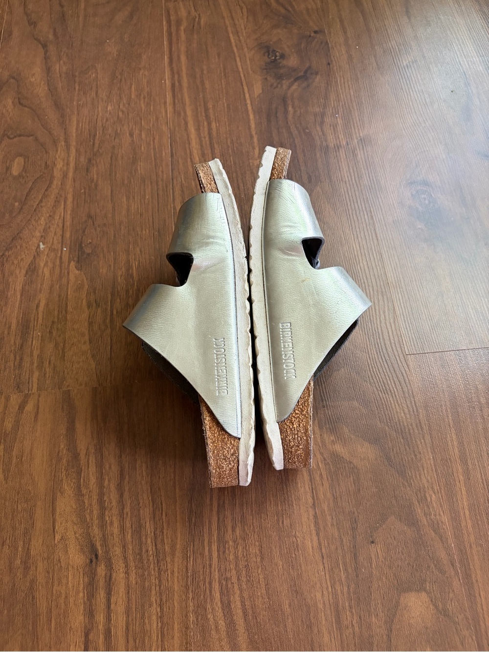 Silver Metallic Birkenstocks - Picture 4 of 5